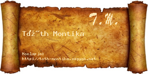 Tóth Montika névjegykártya